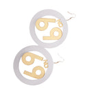 1 Pair Acrylic Large Number 69 Dangle Earrings Women Hip Hop Earrings Jewelry