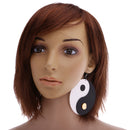 White Black Yin Yang Earrings 1 Pair Acrylic The Tao Symbol Dangle Earrings