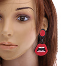Novelty Lip Long Dangle Hip Hop Earrings Acrylic Ear Studs Women Jewelry