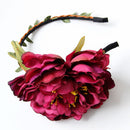 1 Piece Bright Color Elegant Lady Big Flower Headband Bohemia Fashion Summer Beach Decorations