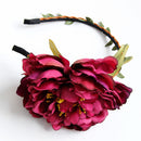 1 Piece Bright Color Elegant Lady Big Flower Headband Bohemia Fashion Summer Beach Decorations