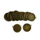 20pcs Blank 25 mm Round Bezel Tray Tree of Life Cabochon Necklace Pendant