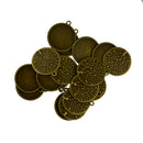 20pcs Blank 25 mm Round Bezel Tray Tree of Life Cabochon Necklace Pendant