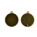 20pcs Blank 25 mm Round Bezel Tray Tree of Life Cabochon Necklace Pendant