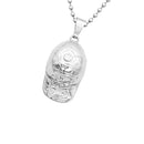 Sports Necklace Cap Shape Pendant Necklace Beads Chain Charms Pendant Silver