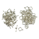 50 sets Round Ring Bar Toggle Clasp Ball Bead Connector DIY Making Crafts