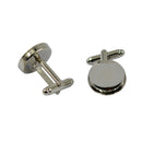 10x Blank Round Bezel Cabochon Setting Base Cuff Links DIY Formal Cufflink