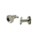 10x Blank Round Bezel Cabochon Setting Base Cuff Links DIY Formal Cufflink