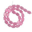 Pink Oval & Barrel Loose Beads Fashion DIY Necklace Bangle Making Crafts
