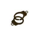 12Pcs Bronze Punk Mini Handcuff Keyring Clasp Keychain Freedom Charm Pendant