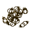 12Pcs Bronze Punk Mini Handcuff Keyring Clasp Keychain Freedom Charm Pendant