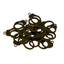 12Pcs Bronze Punk Mini Handcuff Keyring Clasp Keychain Freedom Charm Pendant