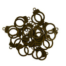 12Pcs Bronze Punk Mini Handcuff Keyring Clasp Keychain Freedom Charm Pendant