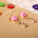Women Girl Crystal Water Drop Dangle Earrings Daily Korean Style Jewelry