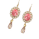 Women Girl Crystal Water Drop Dangle Earrings Daily Korean Style Jewelry