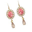 Women Girl Crystal Water Drop Dangle Earrings Daily Korean Style Jewelry