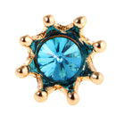 Crystal Crown 3.5mm Jack Anti Dust Plug Earphone Cap Stopper Cover Blue