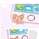 Crystal Rhinestone 3.5mm Jack Anti Dust Plug Earphone Cap Stopper Cover