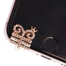 Crystal Rhinestone 3.5mm Jack Anti Dust Plug Earphone Cap Stopper Cover