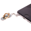 Dustproof 3.5mm Anti Dust Plug Phone Plug Stopper Cap Compatible FOR Smart Phone Blue/Gold