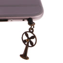 Vintage Phone Stopper Cap Compatible with 3.5mm Headphone Fan Shape