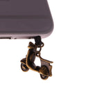 Vintage Phone Stopper Cap Compatible with 3.5mm Headphone Motorcycle Shape