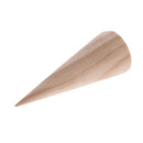 Unpainted Plain Cone Shaped Wooden Ring Jewelry Display Stand Holder Organizer L