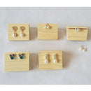 Plain Unpainted Wooden Earrings Ear Studs Jewelry Display Holder Stand Oraganizer