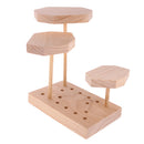 Plain Unpainted Wooden 3 Trays Earrings Necklace Jewelry Display Holder Stand Organizer
