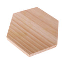 Hexagon Plain Unpainted Wooden Necklace Earrings Jewelry Display Organizer