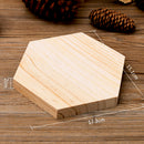 Hexagon Plain Unpainted Wooden Necklace Earrings Jewelry Display Organizer
