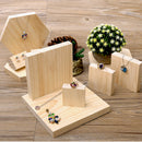 Square Plain Wooden Necklace Earrings Watch Jewelry Display Tray Holder Organizer Pack of 5