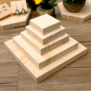 Square Plain Wooden Necklace Earrings Watch Jewelry Display Tray Holder Organizer Pack of 5
