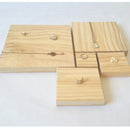 Square Plain Wooden Necklace Earrings Watch Jewelry Display Tray Holder Organizer Pack of 5