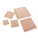 Square Plain Wooden Necklace Earrings Watch Jewelry Display Tray Holder Organizer Pack of 5
