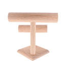 2-Tier Wooden T-bar Jewelry Bracelet Watch Bangle Necklace Display Holder Stand Organizer Decoupage