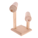 2-Tier Wooden T-bar Jewelry Bracelet Watch Bangle Necklace Display Holder Stand Organizer Decoupage