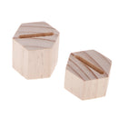 Hexagon Plain Wooden Ring Wedding Band Pillow Bearer Jewelry Display Holder