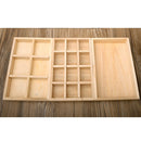 Unpainted Plain Wooden Tiny Tool Jewllery Storage Box 6 Grids Keepsake Gift