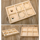 Unpainted Plain Wooden Tiny Tool Jewllery Storage Box 6 Grids Keepsake Gift
