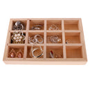 Unpainted Plain Wooden Tiny Tool Jewllery Storage Box 12 Grids Keepsake Gift