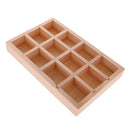 Unpainted Plain Wooden Tiny Tool Jewllery Storage Box 12 Grids Keepsake Gift