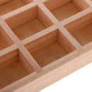 Unpainted Plain Wooden Tiny Tool Jewllery Storage Box 12 Grids Keepsake Gift
