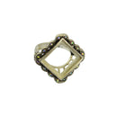 Vintage Square Silver Plated Adjustable Ring Bases Blanks Findings Frame