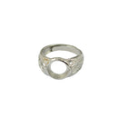 1 Piece 10mm Adjustable Vintage Silver Tone Ring Base Filigree Cabochon Blank Ring Setting DIY Jewlery Making Crafts