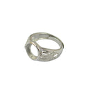 1 Piece 10mm Adjustable Vintage Silver Tone Ring Base Filigree Cabochon Blank Ring Setting DIY Jewlery Making Crafts
