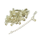 SET OF 12PCS Iron Alloy Clasp Crimp Connectors FOR Necklace Bracelet DIY Craft Jewelry Making Supplies Silver White