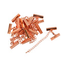 Set of 12PCS Clasp Clips Jewelry Findings FOR Necklace Bracelet Jewelry Making Rose Gold 0.24 x 0.87 inch