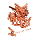 Set of 12PCS Clasp Clips Jewelry Findings FOR Necklace Bracelet Jewelry Making Rose Gold 0.24 x 1 inch