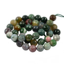 8 mm Natural Faceted Fancy Indian Blood Agate Loose Spacer Beads 15'' Round